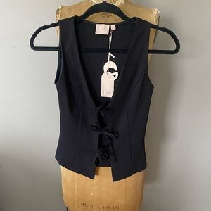 Good Luck Gem Black Knit Vest Women’s S